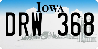 IA license plate DRW368