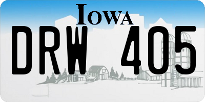IA license plate DRW405