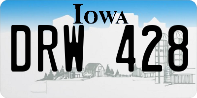 IA license plate DRW428