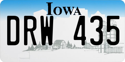IA license plate DRW435