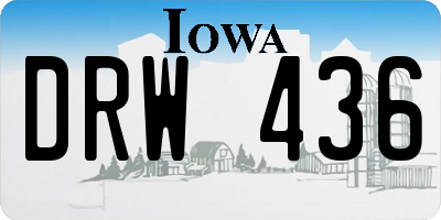 IA license plate DRW436