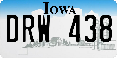 IA license plate DRW438