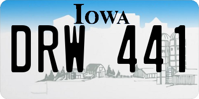 IA license plate DRW441