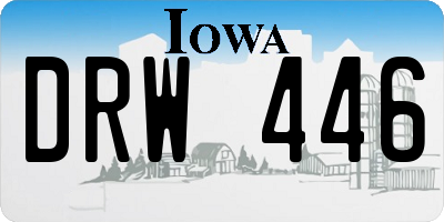 IA license plate DRW446