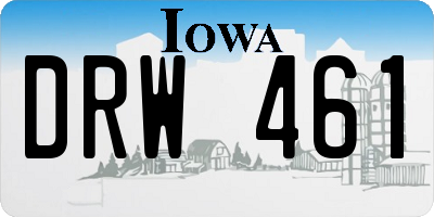 IA license plate DRW461