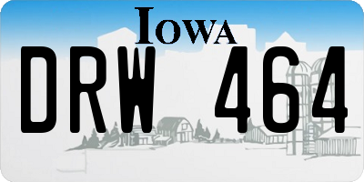 IA license plate DRW464