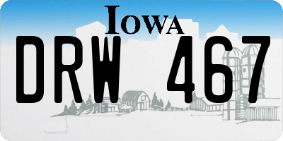 IA license plate DRW467