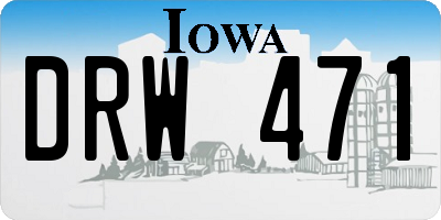 IA license plate DRW471
