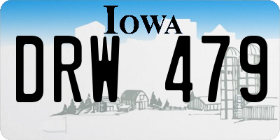 IA license plate DRW479