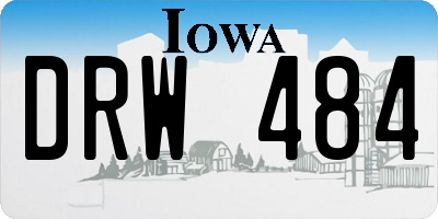 IA license plate DRW484