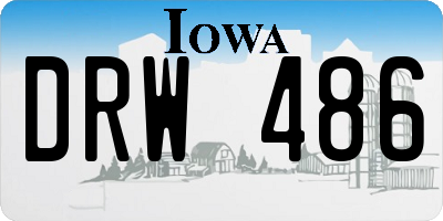 IA license plate DRW486
