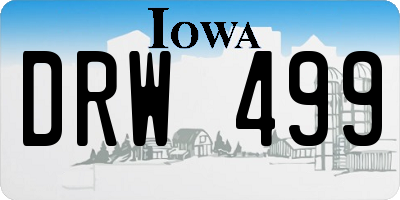 IA license plate DRW499