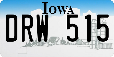 IA license plate DRW515
