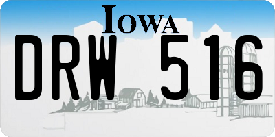 IA license plate DRW516