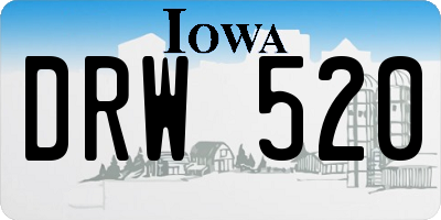 IA license plate DRW520