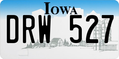 IA license plate DRW527