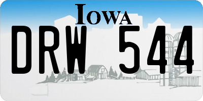 IA license plate DRW544