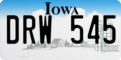 IA license plate DRW545