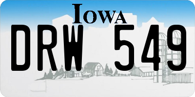 IA license plate DRW549