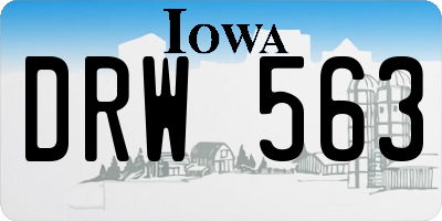 IA license plate DRW563