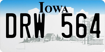 IA license plate DRW564