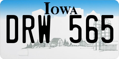 IA license plate DRW565