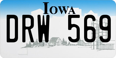 IA license plate DRW569