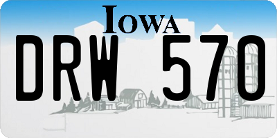 IA license plate DRW570