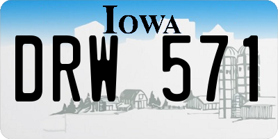 IA license plate DRW571
