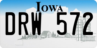 IA license plate DRW572
