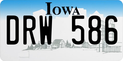 IA license plate DRW586