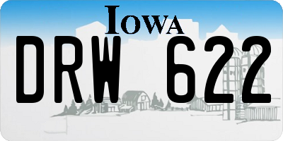 IA license plate DRW622