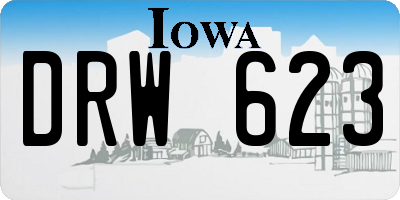 IA license plate DRW623