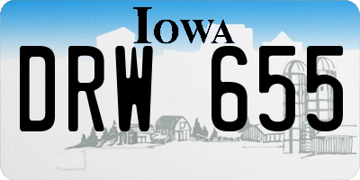 IA license plate DRW655