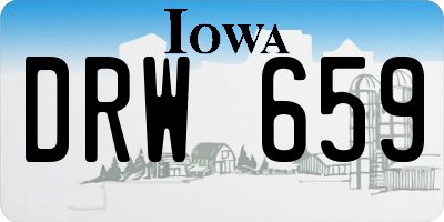 IA license plate DRW659