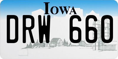 IA license plate DRW660