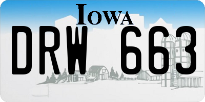 IA license plate DRW663