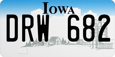 IA license plate DRW682