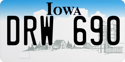 IA license plate DRW690