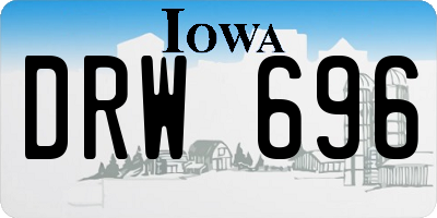 IA license plate DRW696
