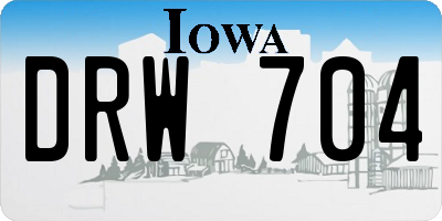 IA license plate DRW704