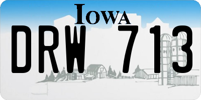 IA license plate DRW713