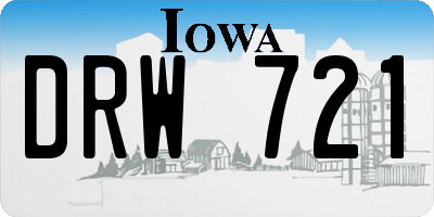 IA license plate DRW721