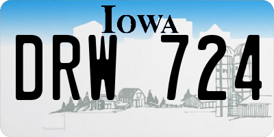 IA license plate DRW724