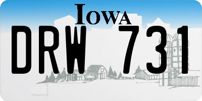 IA license plate DRW731
