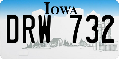 IA license plate DRW732