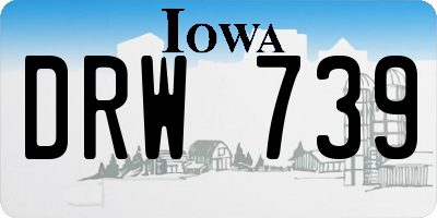 IA license plate DRW739