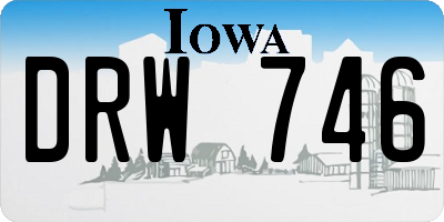 IA license plate DRW746
