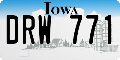 IA license plate DRW771
