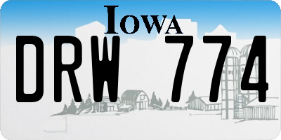 IA license plate DRW774